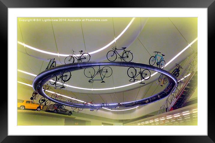 The Flying Bikes ! Framed Mounted Print by Bill Lighterness