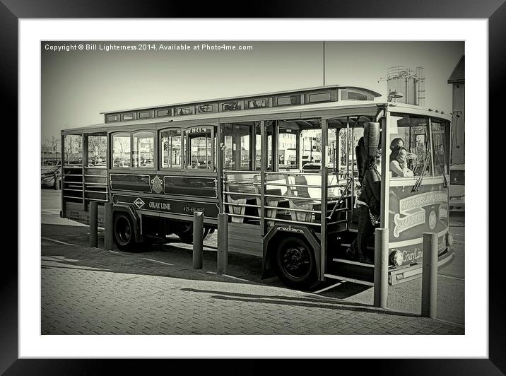San Francisco Tram Car Framed Mounted Print by Bill Lighterness