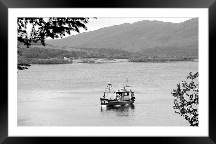  Black and white Loch Framed Mounted Print by Bill Lighterness