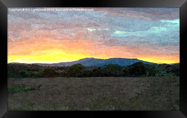  A Painted Sunset over Benderloch  Framed Print by Bill Lighterness