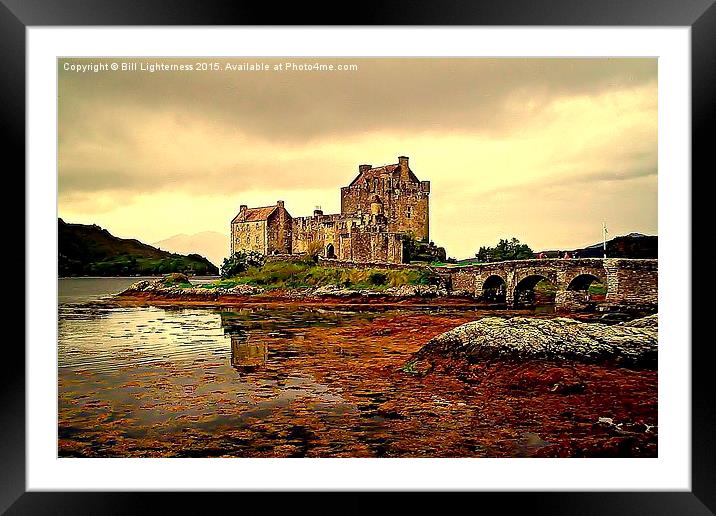  Painted Eilean Donan Castle Framed Mounted Print by Bill Lighterness