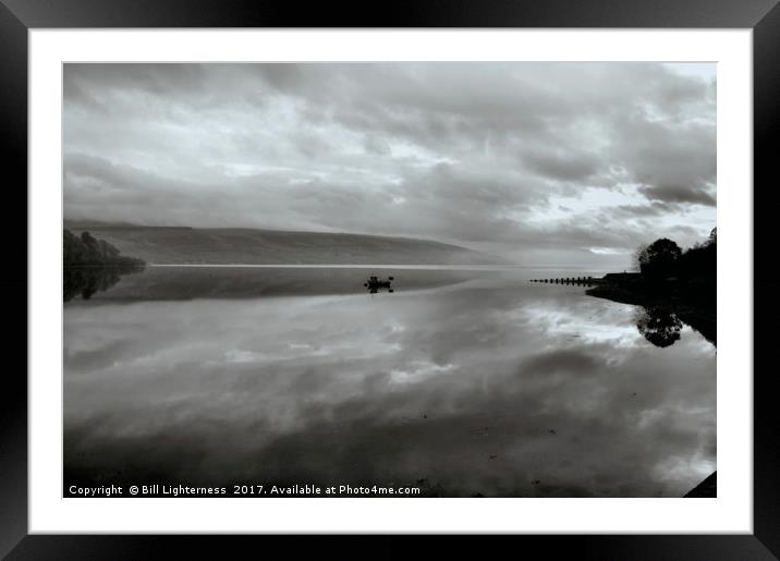 Boat on the Loch Framed Mounted Print by Bill Lighterness
