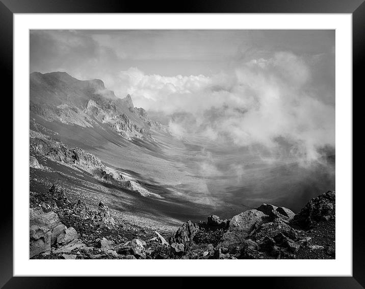 Clouds at Haleakala Framed Mounted Print by Rona Arkley