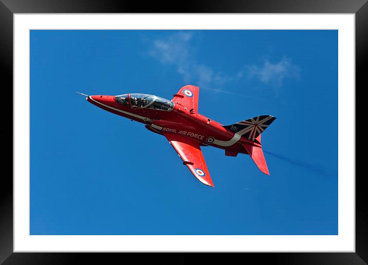 Royal Air Force Red Arrow Framed Mounted Print by R J Bull