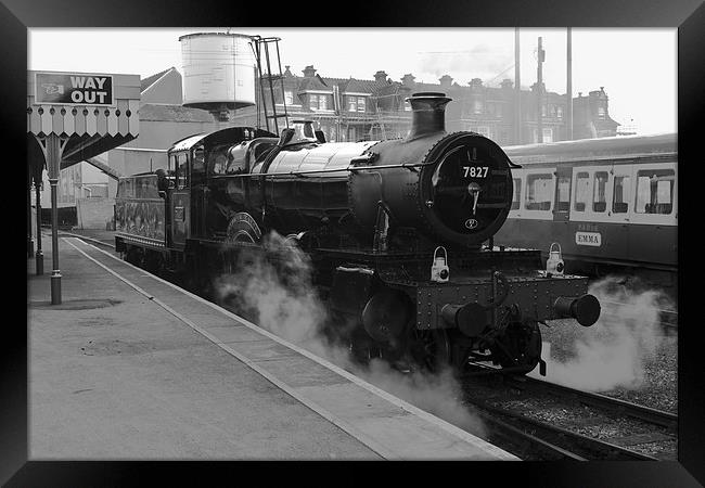  Lydham Manor 7827 Steam Locomotive Framed Print by R J Bull