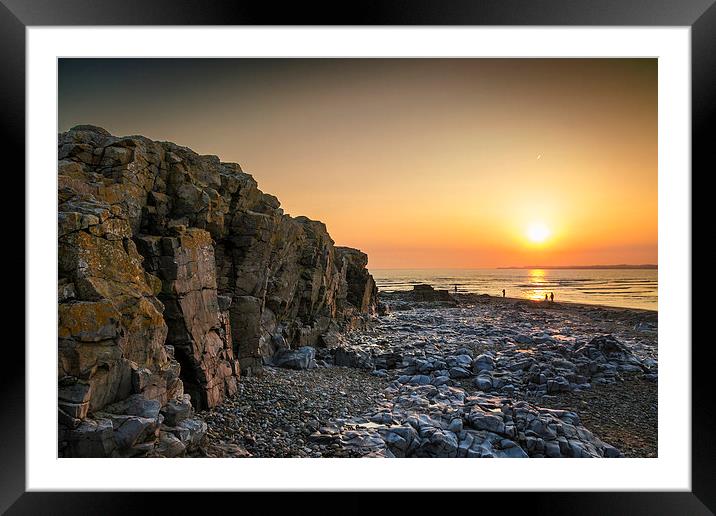Stony Sunset Framed Mounted Print by Purple OneTwoEight