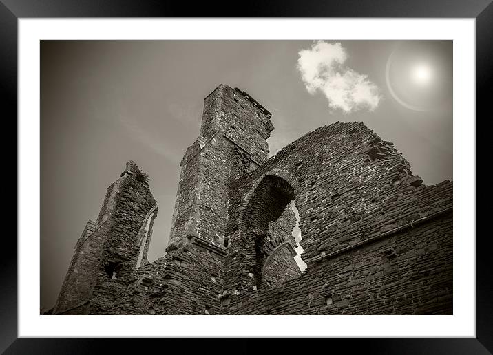 Ruins of the Abbey Framed Mounted Print by Purple OneTwoEight