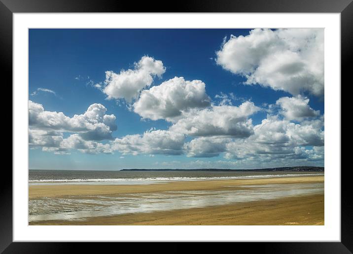 Swansea Cotton Wool Framed Mounted Print by Purple OneTwoEight