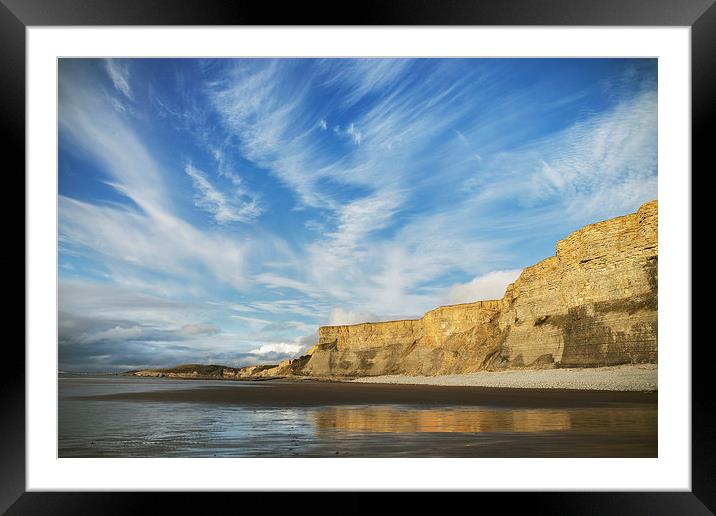 Untouched Cliffs Framed Mounted Print by Purple OneTwoEight