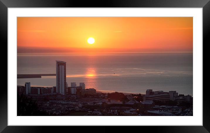 Sultry Sunrise Framed Mounted Print by Purple OneTwoEight