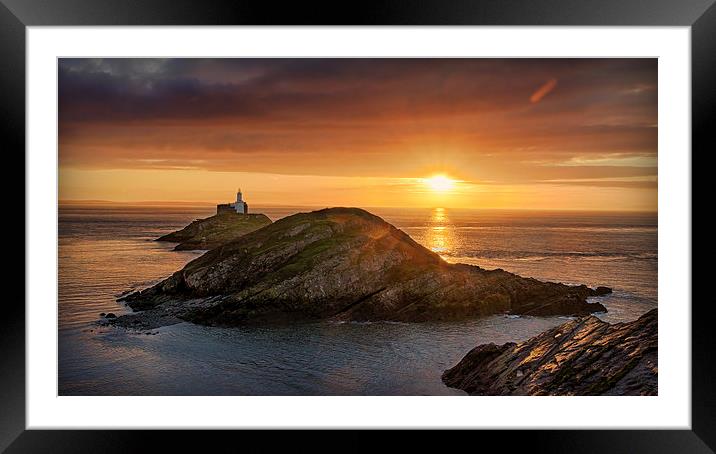  Mumbles Sunrise Framed Mounted Print by Purple OneTwoEight
