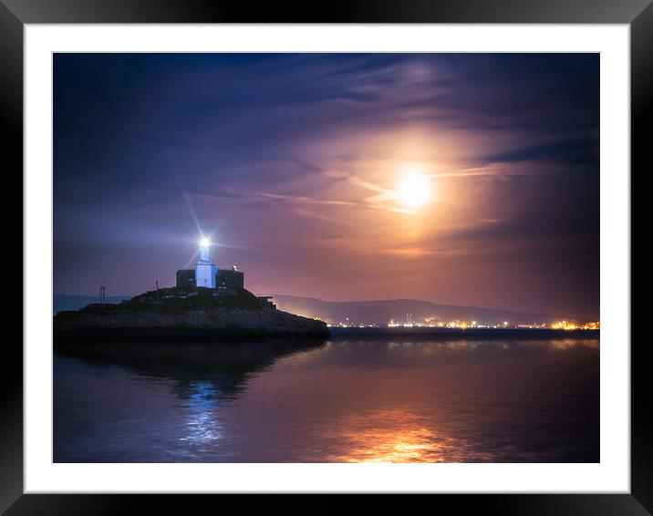 Moonlit Mumbles Framed Mounted Print by Purple OneTwoEight