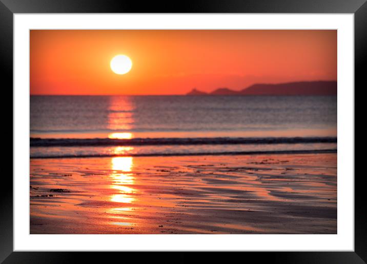 Summer Sunset Framed Mounted Print by Purple OneTwoEight