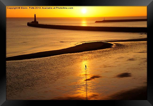 Sunderland Sunrise Roker Pier Framed Print by Glenn Potts