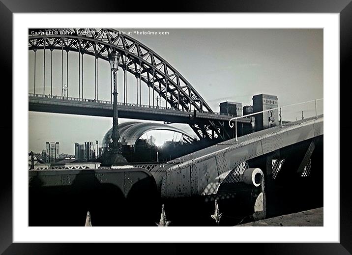 Newcastle Tyne Bridge Framed Mounted Print by Glenn Potts