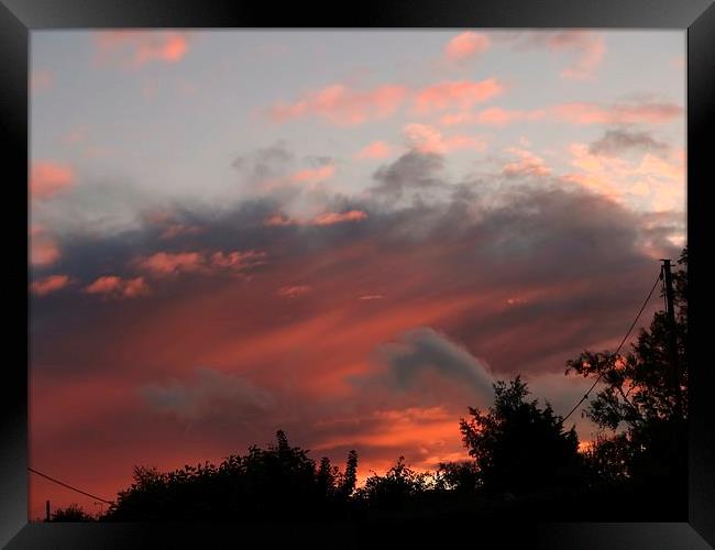 Dramatic September Sunset Framed Print by Graham Heath