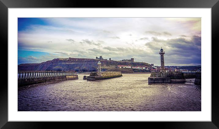 Whitby Framed Mounted Print by Laura Kenny