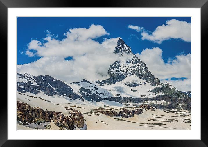 Matterhorn North Face Framed Mounted Print by Laura Kenny