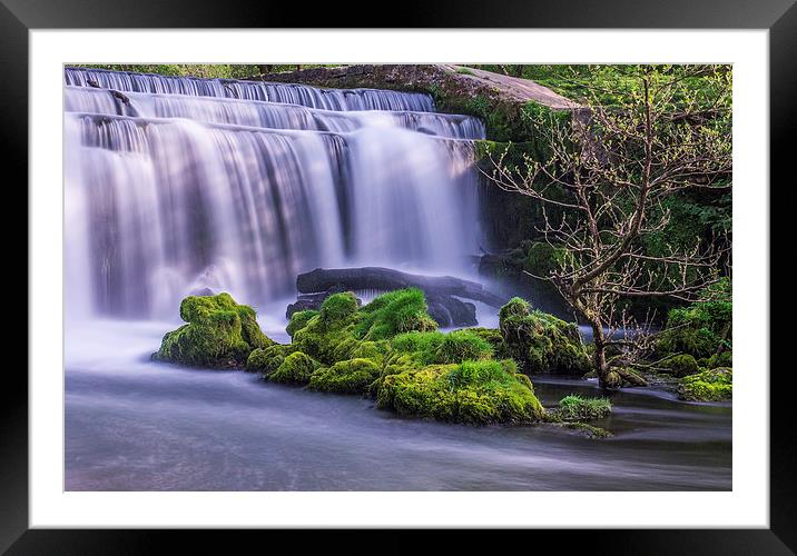  Monsal Dale Weir Framed Mounted Print by Laura Kenny