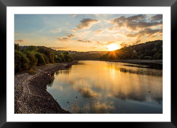  Reservoir Sunset Framed Mounted Print by Laura Kenny