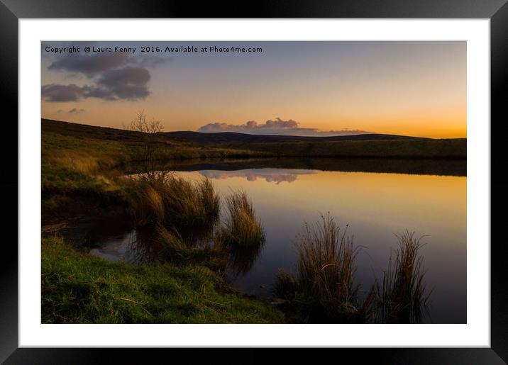 Stillness in Goyt Valley Framed Mounted Print by Laura Kenny