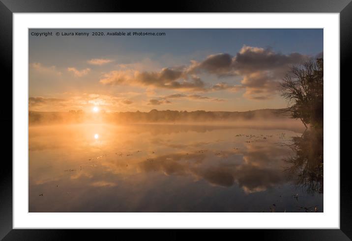 Misty Sunrise Framed Mounted Print by Laura Kenny