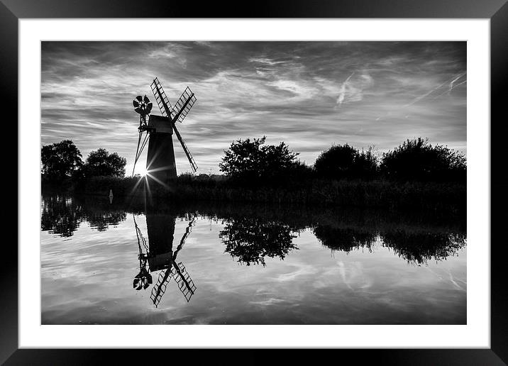 The Mill in Mono Framed Mounted Print by Gail Sparks