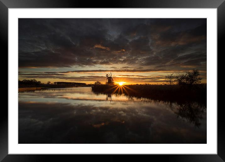 Turf Fen Sunset Framed Mounted Print by Gail Sparks