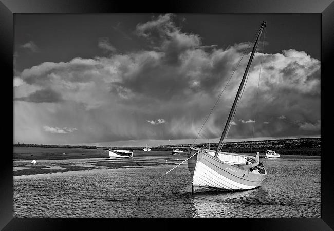 Storm at the Staithe Framed Print by Gail Sparks