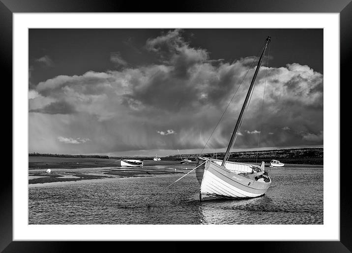 Storm at the Staithe Framed Mounted Print by Gail Sparks