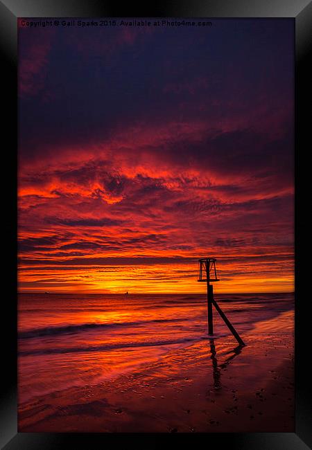  Fire in the sky Framed Print by Gail Sparks