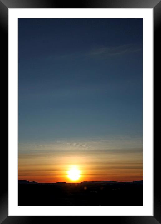 Sun, Sky, sunrise, sunset, Iceland Framed Mounted Print by Alasdair Rose