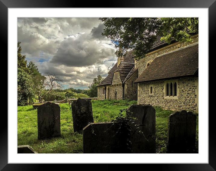 St Peters Churchyard, Woodmancote Framed Mounted Print by Peter McCormack