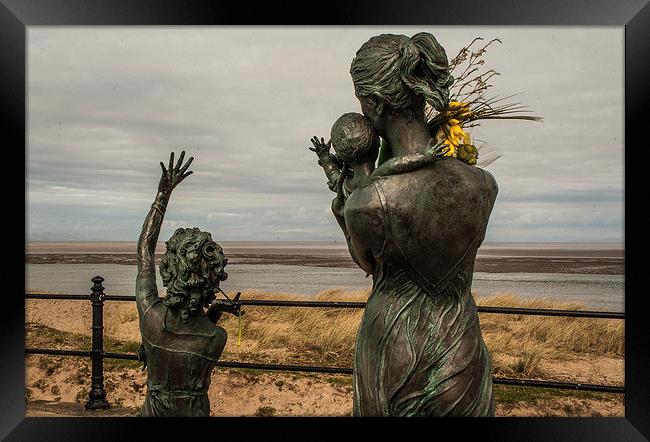 Fishermens Memorial Statue at Fleetwood Framed Print by Peter McCormack