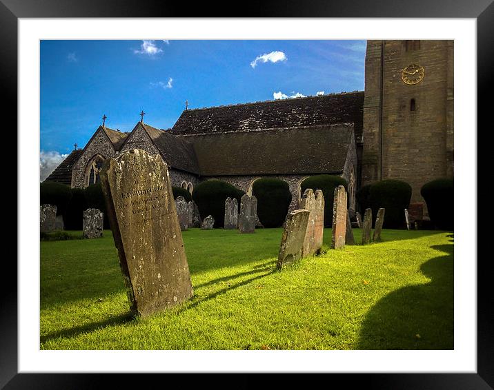 Gravestones in Churchyard Framed Mounted Print by Peter McCormack