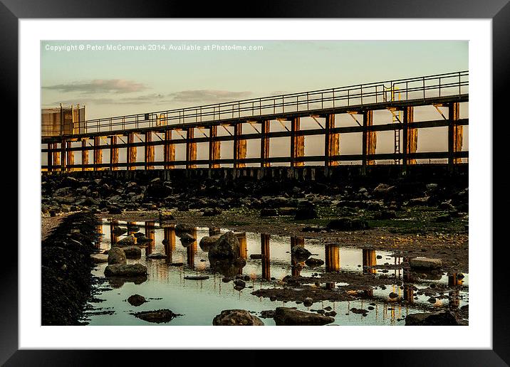 Pier at Shoreham Harbour Basin Framed Mounted Print by Peter McCormack