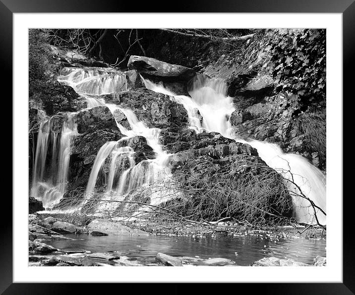 Rhiwargor Waterfall Framed Mounted Print by Elliott Appleby
