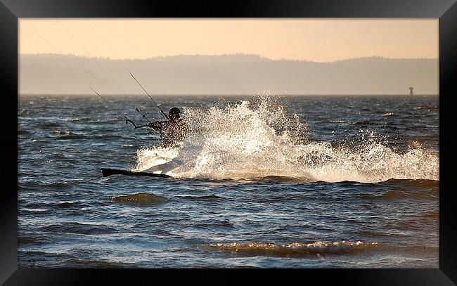 Shadow Surfer #1 Framed Print by Donna Read