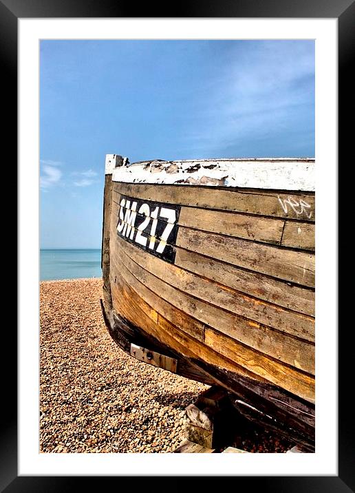 Boat at Brighton Beach Framed Mounted Print by Paul Austen