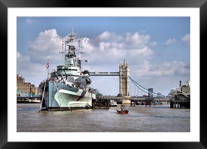 HMS Belfast Framed Mounted Print by Paul Austen