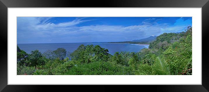 Playa Dominical, Costa Rica Framed Mounted Print by Anne Rodkin