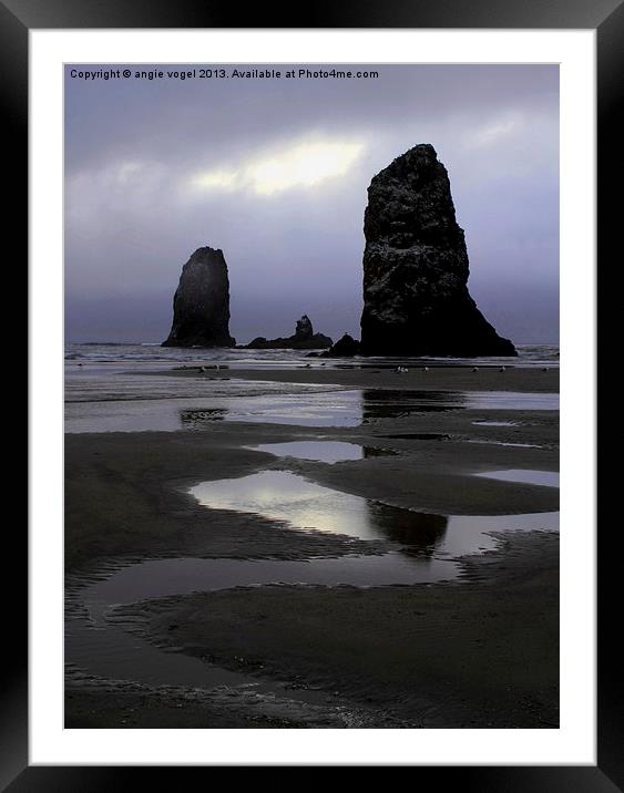 Cloudy Reflections Framed Mounted Print by angie vogel