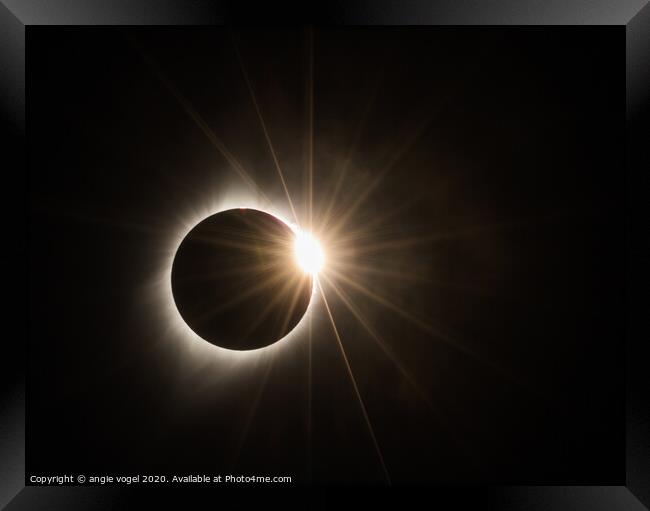 Solar Eclipse Framed Print by angie vogel