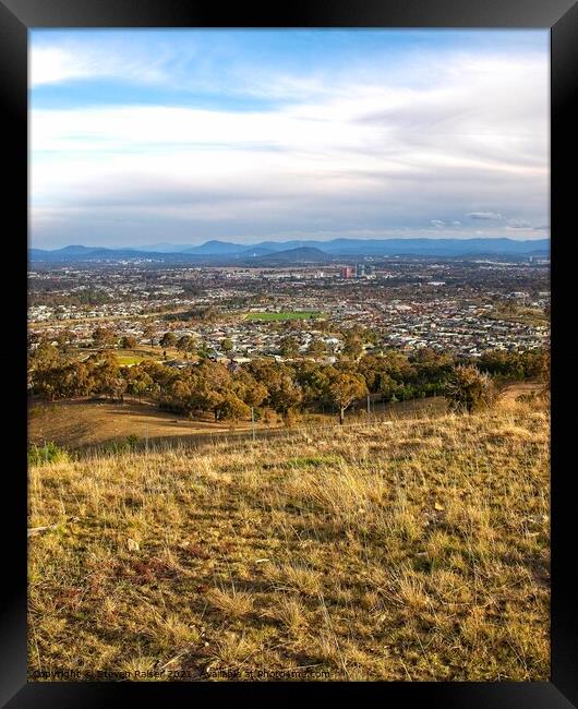 Canberra, Australia View Framed Print by Steven Ralser