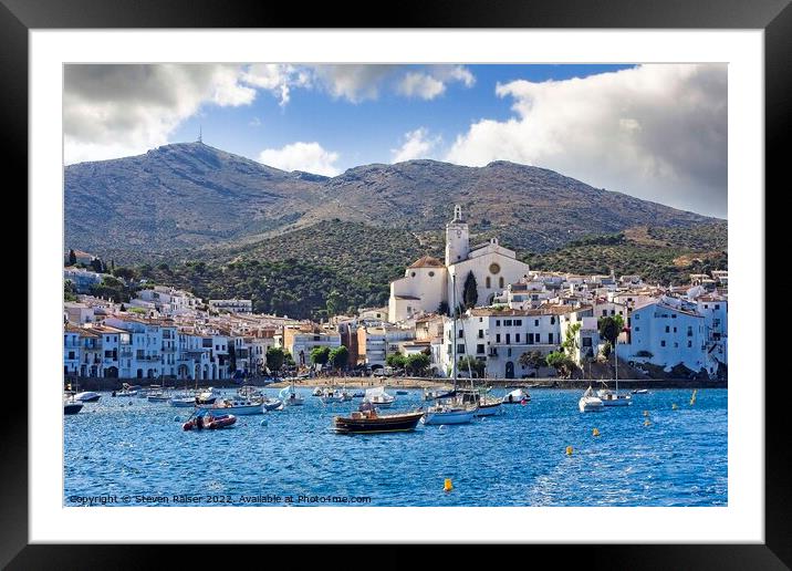 Cadaques foreshore 2, Spain Framed Mounted Print by Steven Ralser