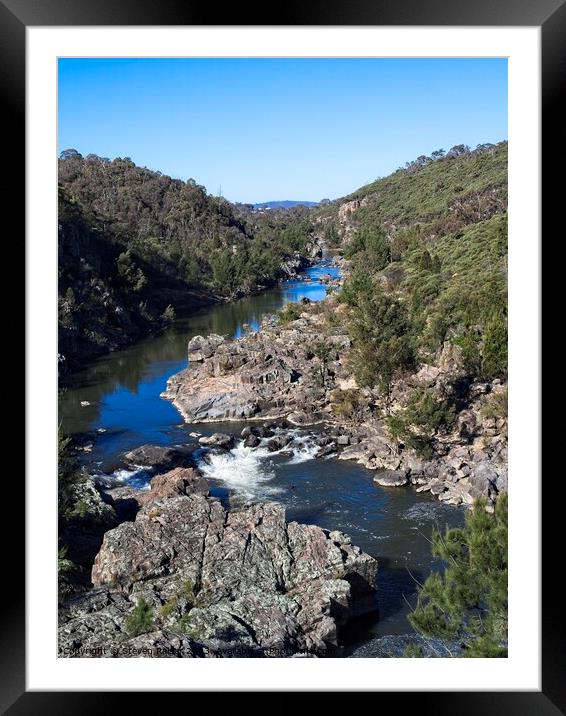 Murrumbidgee River, Canberra, Australia  Framed Mounted Print by Steven Ralser