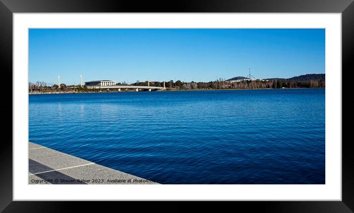 Lake Burley Griffin, Canberra, Australia  Framed Mounted Print by Steven Ralser