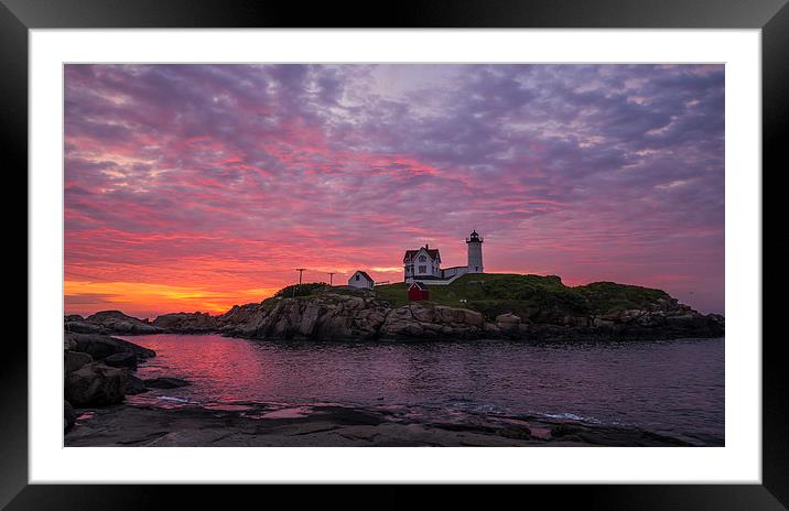 The Nubble Lighthouse, Maine, USA Framed Mounted Print by Steven Ralser