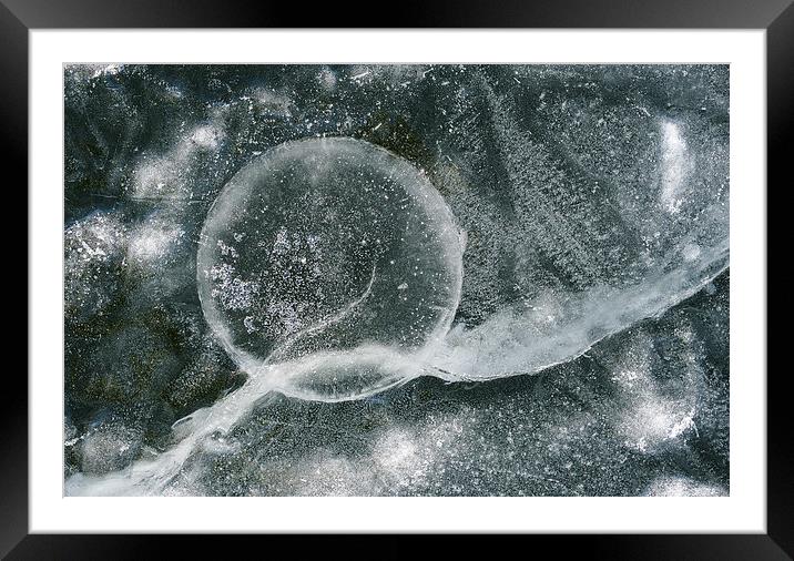 Ice Fishing hole Framed Mounted Print by Steven Ralser