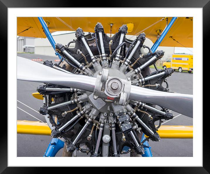 Biplane engine Framed Mounted Print by Steven Ralser
